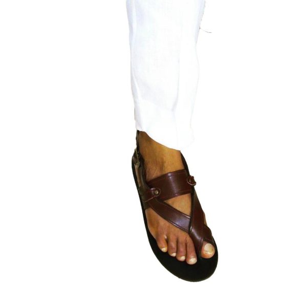 Sophisticated Crisscross Leather Sandals