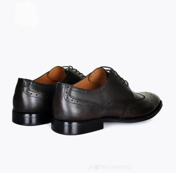 Classic Brogue Leather Dress Shoes - Image 3